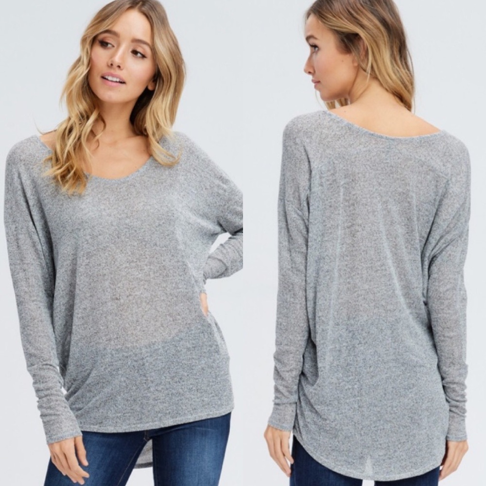 SOLD❗️LOLA- Grey knit dolman